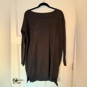 All Saints chocolate brown 100% cashmere sweater dress. Size medium.